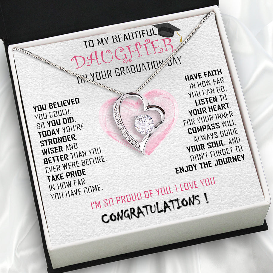 Graduation Day Personalized Message Card Necklace