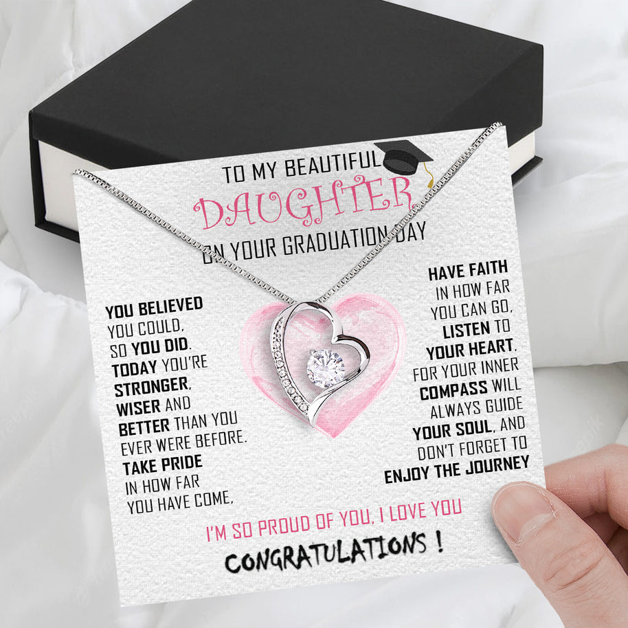 Graduation Day Personalized Message Card Necklace