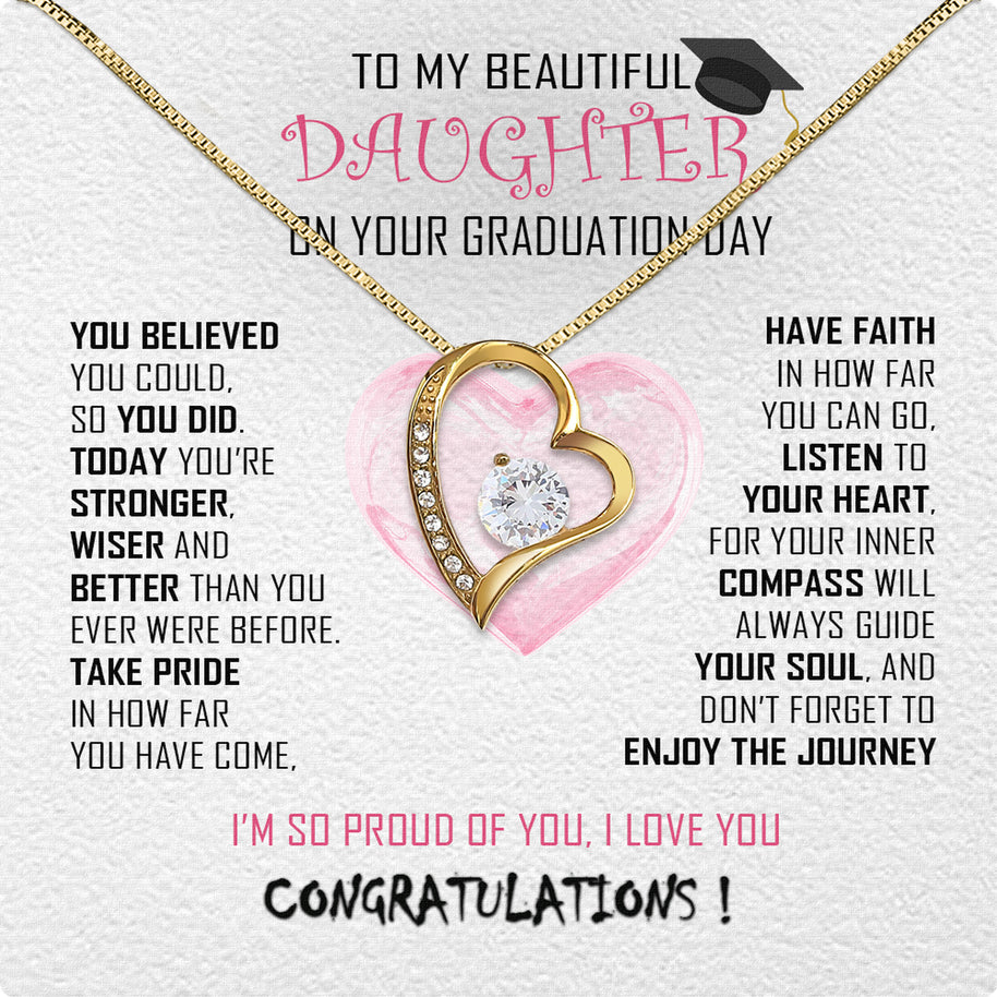 Graduation Day Personalized Message Card Necklace