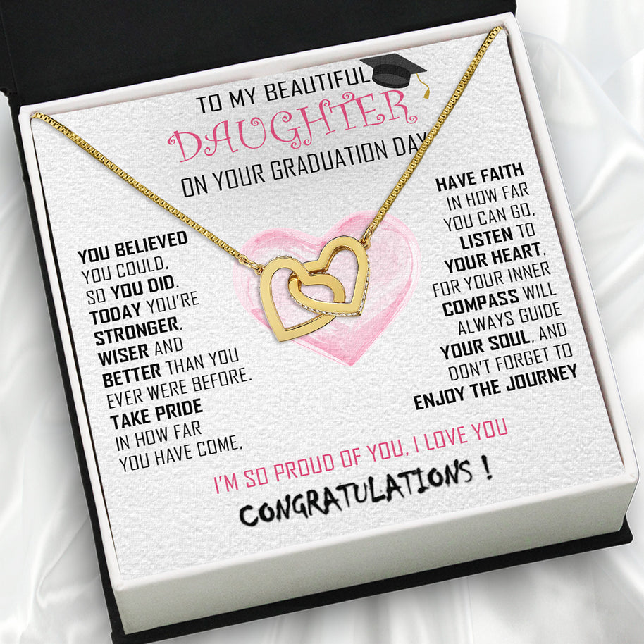 Graduation Day Personalized Message Card Necklace