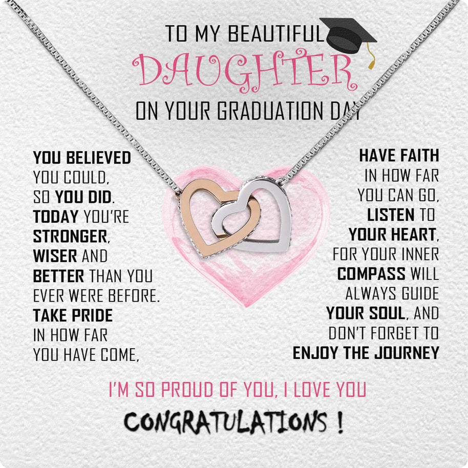 Graduation Day Personalized Message Card Necklace