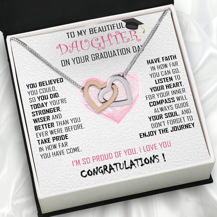 Graduation Day Personalized Message Card Necklace