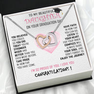 Graduation Day Personalized Message Card Necklace