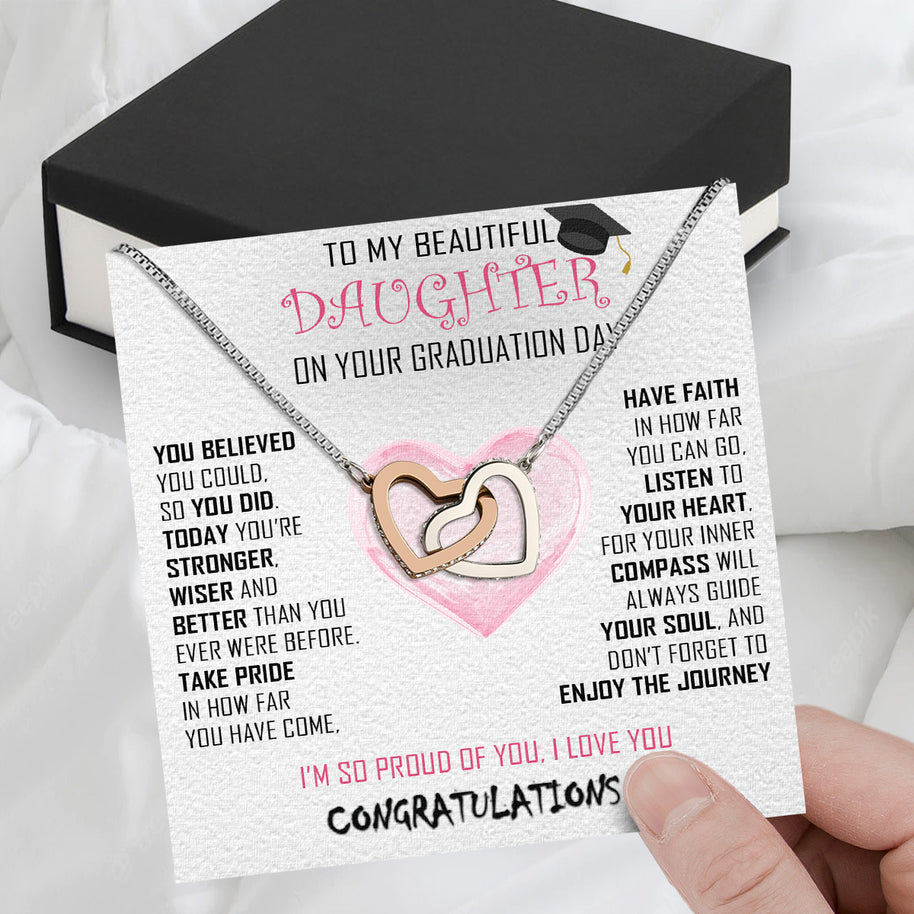 Graduation Day Personalized Message Card Necklace