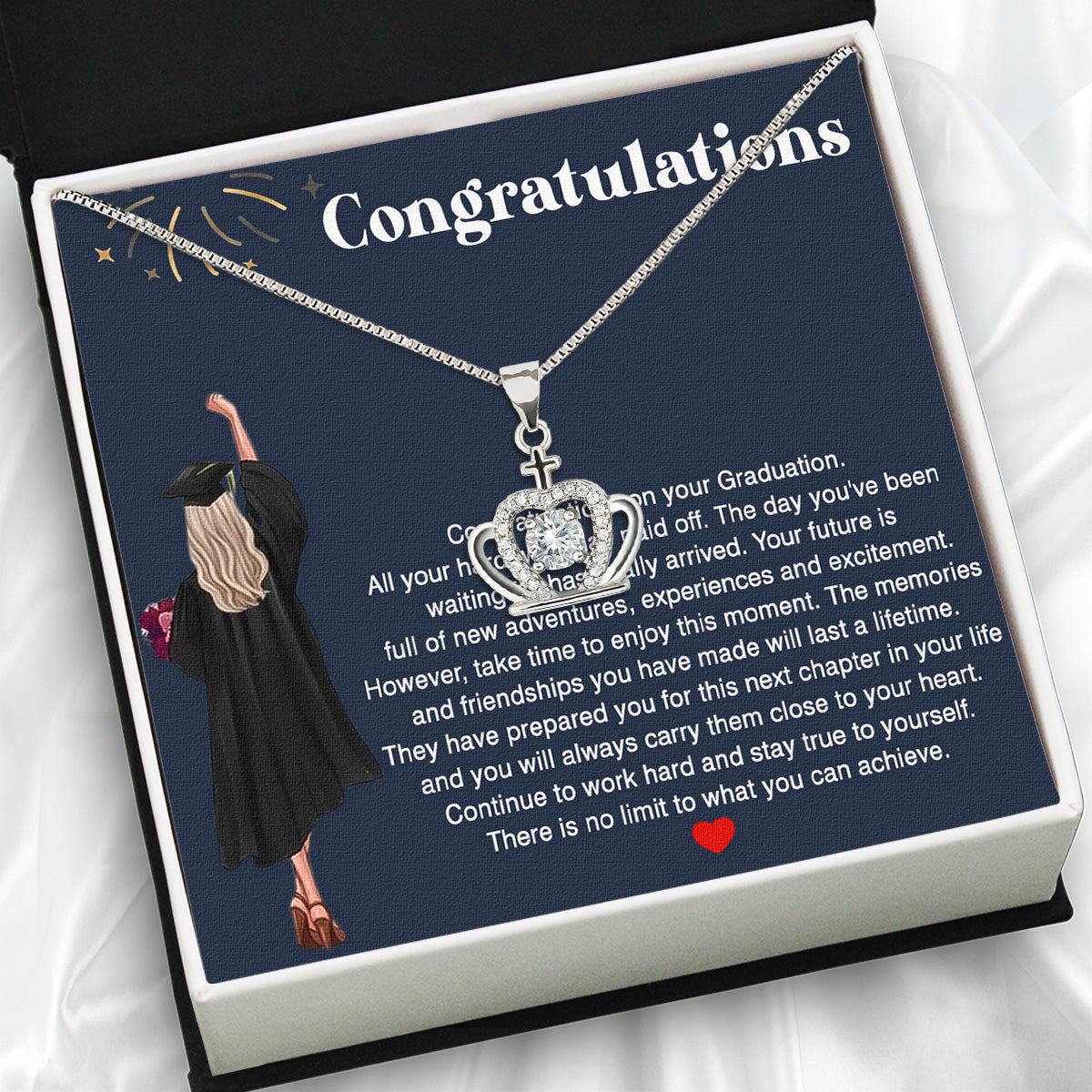 Graduation Day Personalized Message Card Necklace