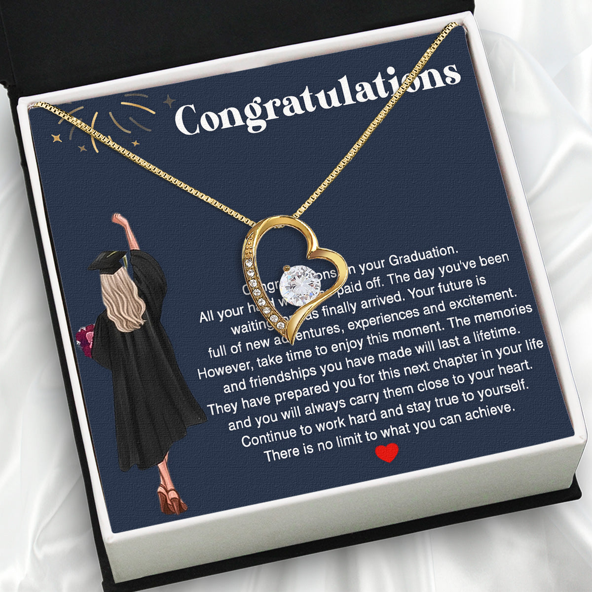 Graduation Day Personalized Message Card Necklace