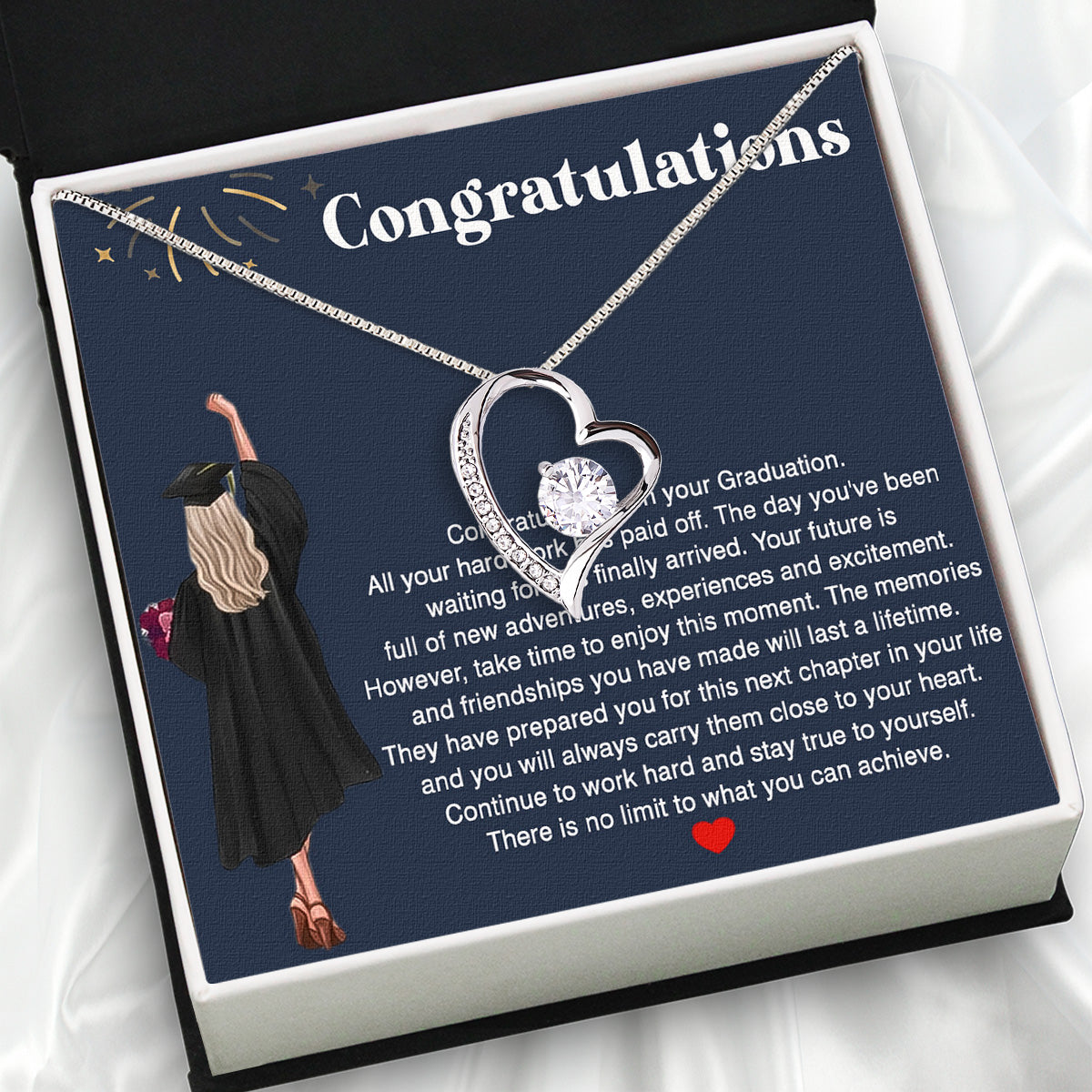 Graduation Day Personalized Message Card Necklace