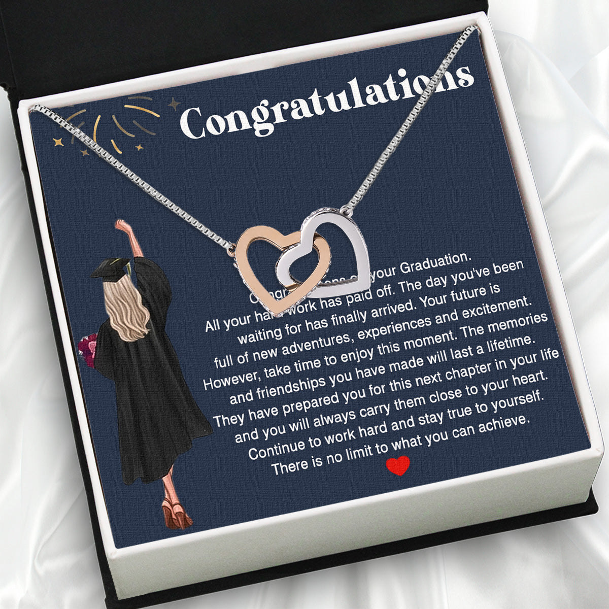 Graduation Day Personalized Message Card Necklace