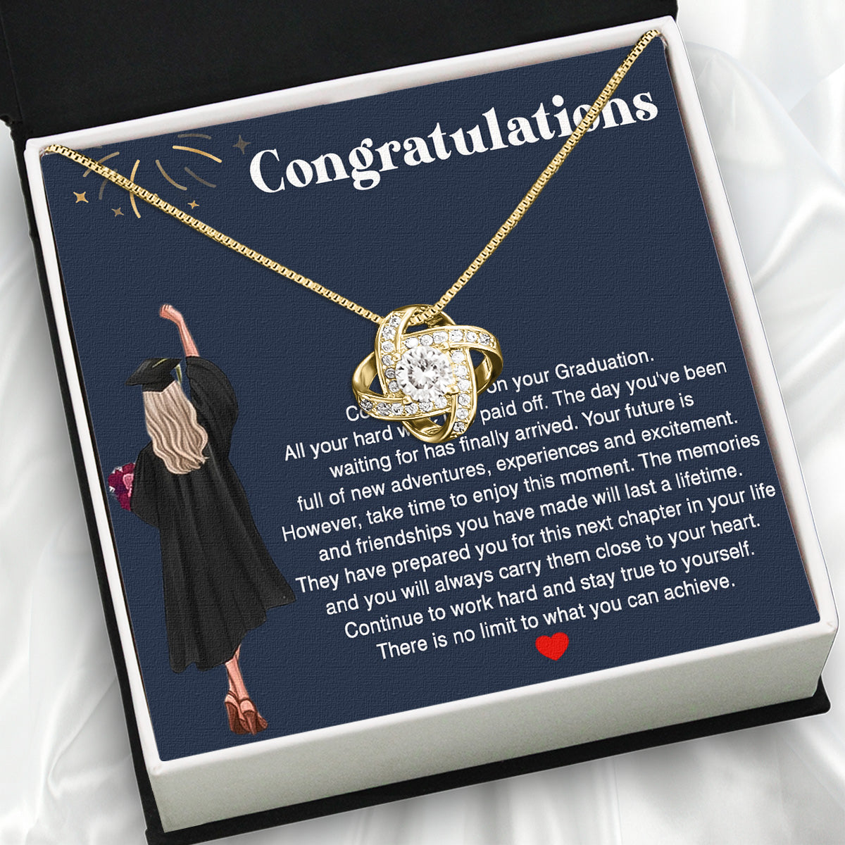 Graduation Day Personalized Message Card Necklace