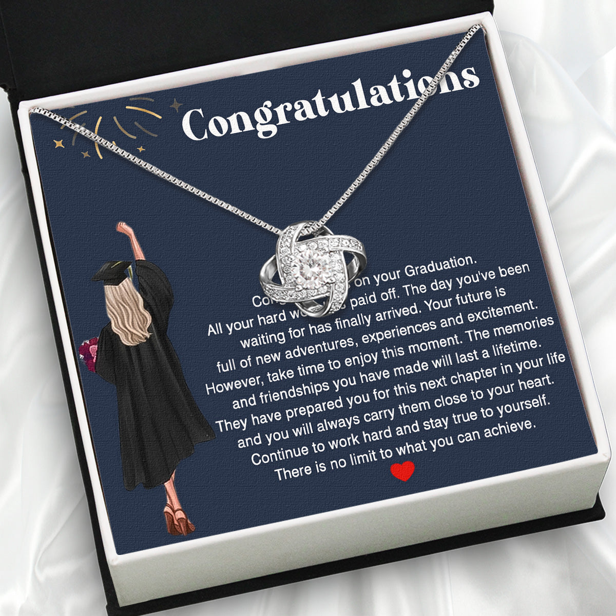 Graduation Day Personalized Message Card Necklace