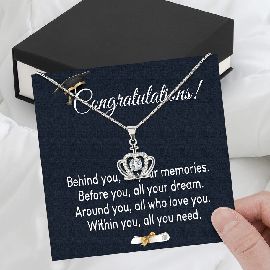 Graduation Day Personalized Message Card Necklace