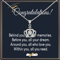 Graduation Day Personalized Message Card Necklace
