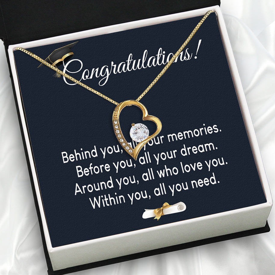 Graduation Day Personalized Message Card Necklace