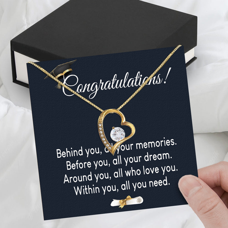 Graduation Day Personalized Message Card Necklace