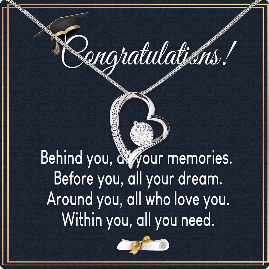 Graduation Day Personalized Message Card Necklace