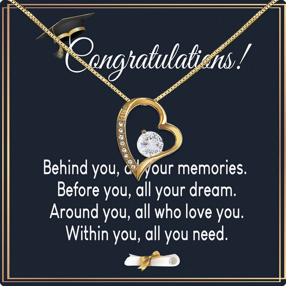Graduation Day Personalized Message Card Necklace