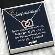 Graduation Day Personalized Message Card Necklace