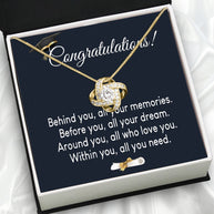 Graduation Day Personalized Message Card Necklace