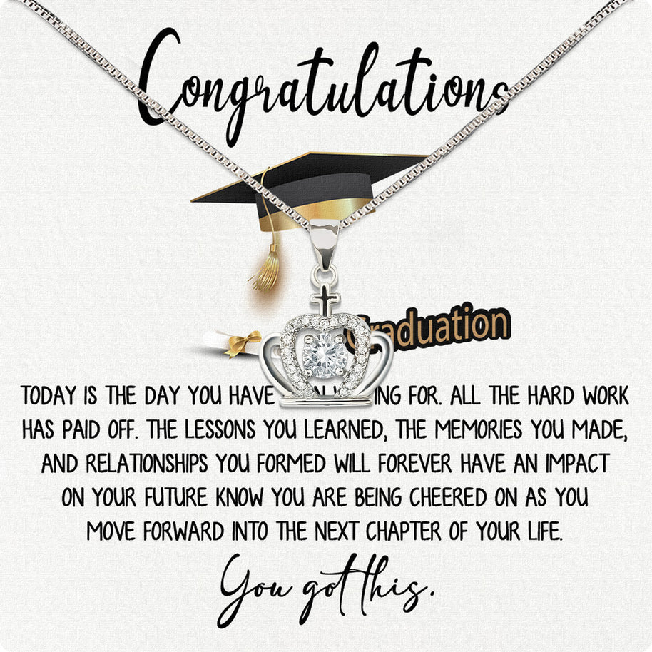Graduation Day Personalized Message Card Necklace