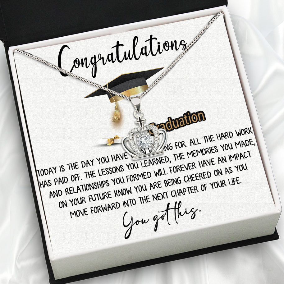 Graduation Day Personalized Message Card Necklace