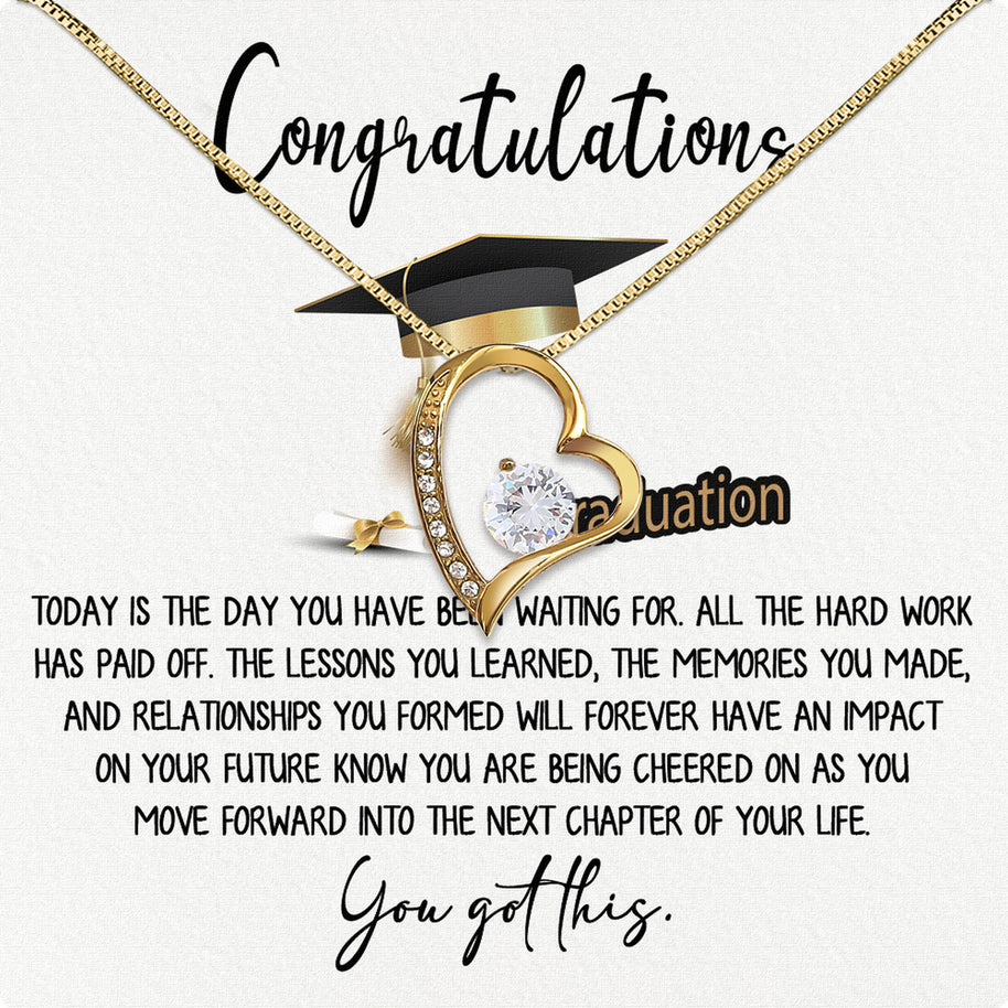 Graduation Day Personalized Message Card Necklace