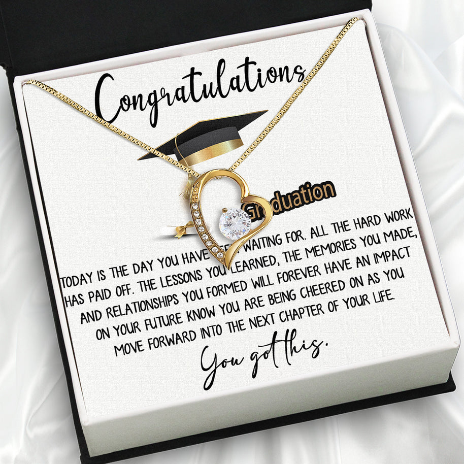 Graduation Day Personalized Message Card Necklace