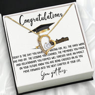Graduation Day Personalized Message Card Necklace