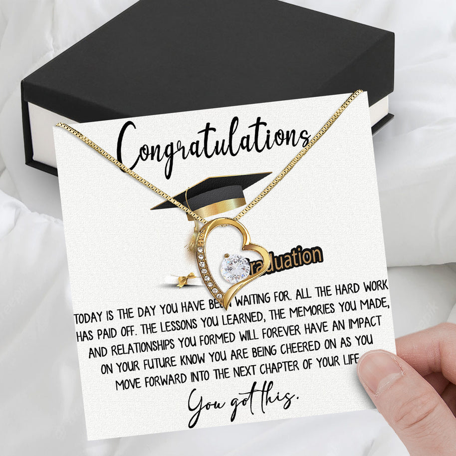 Graduation Day Personalized Message Card Necklace