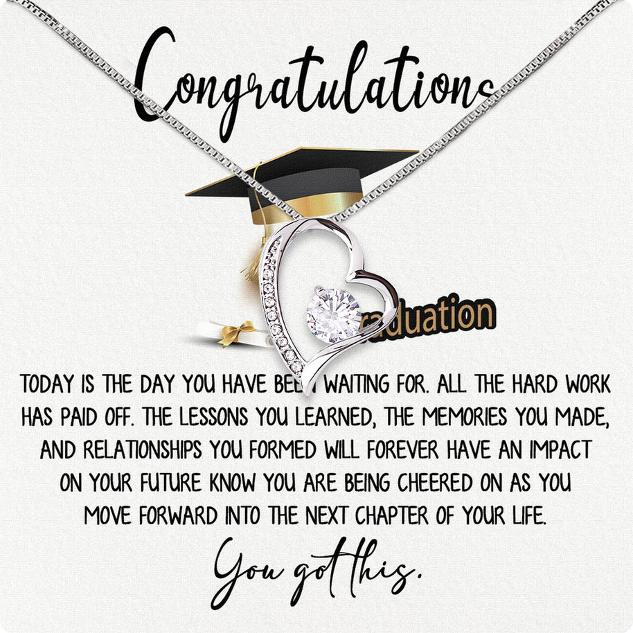 Graduation Day Personalized Message Card Necklace