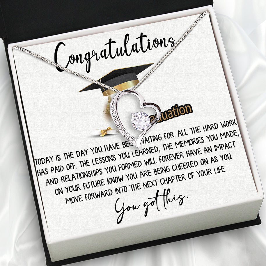 Graduation Day Personalized Message Card Necklace