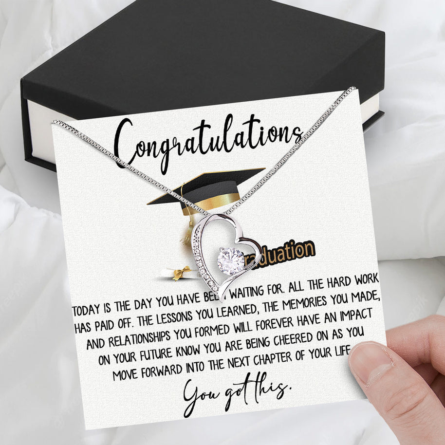 Graduation Day Personalized Message Card Necklace