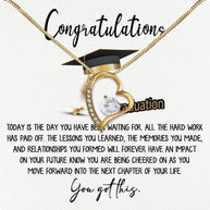 Graduation Day Personalized Message Card Necklace