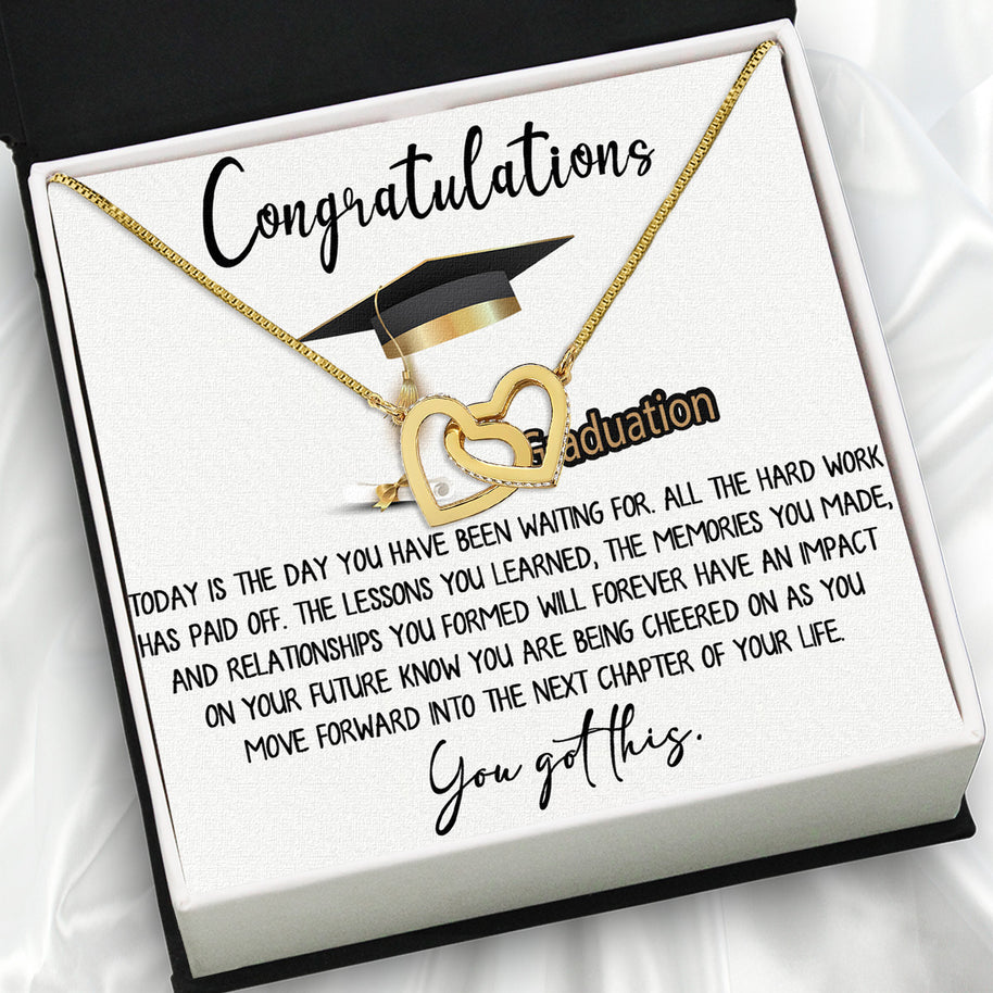 Graduation Day Personalized Message Card Necklace