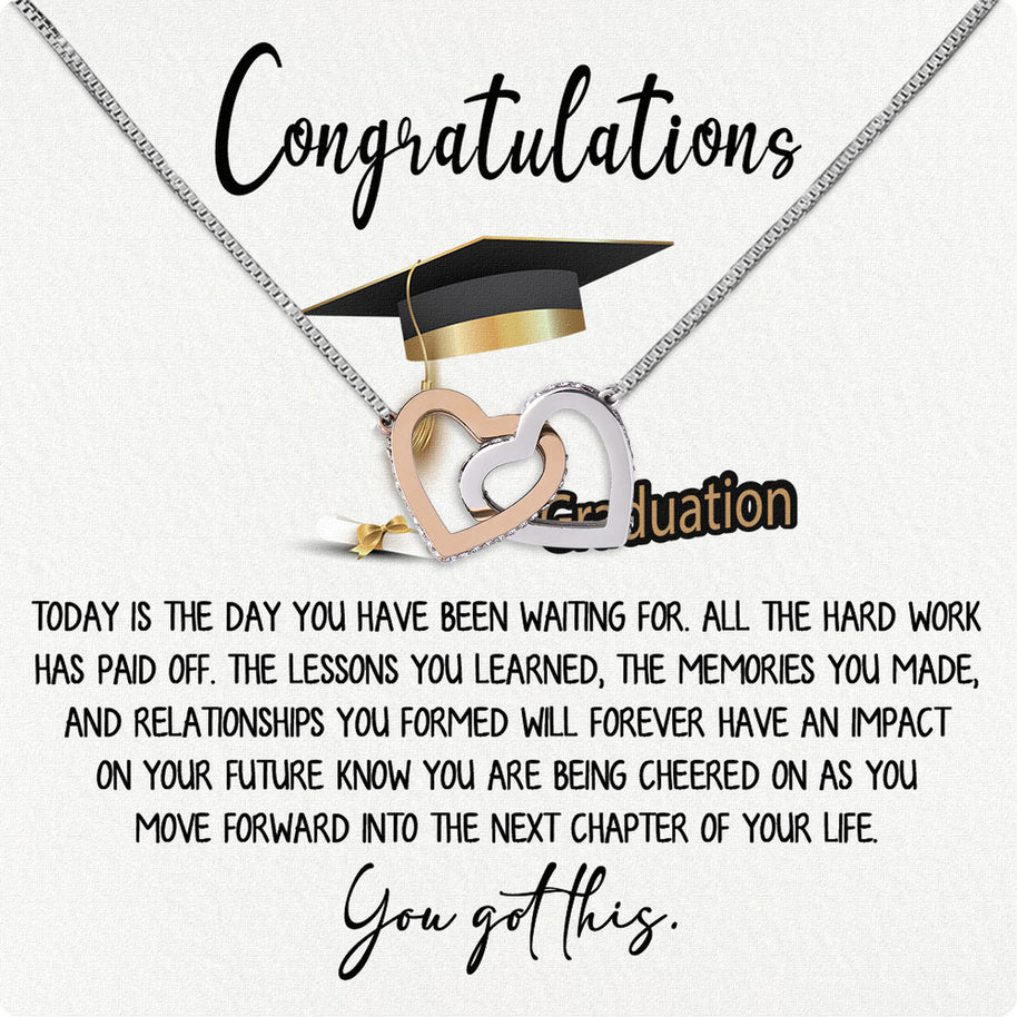 Graduation Day Personalized Message Card Necklace
