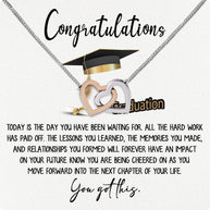 Graduation Day Personalized Message Card Necklace