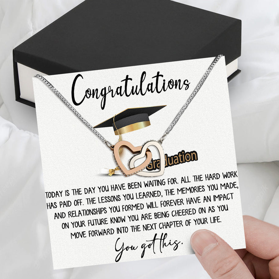 Graduation Day Personalized Message Card Necklace