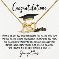 Graduation Day Personalized Message Card Necklace