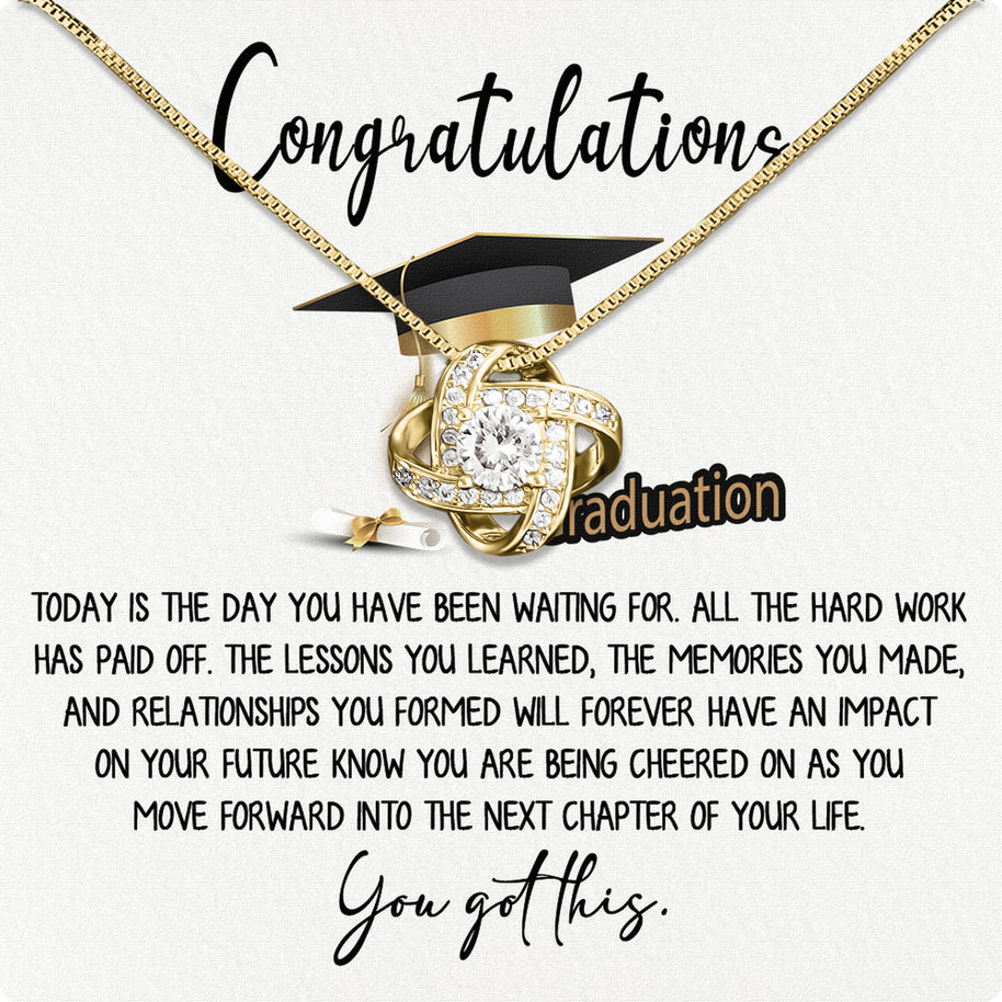 Graduation Day Personalized Message Card Necklace