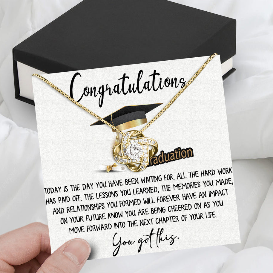 Graduation Day Personalized Message Card Necklace