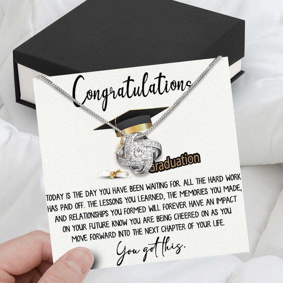 Graduation Day Personalized Message Card Necklace