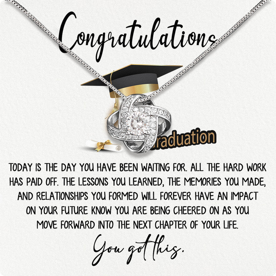 Graduation Day Personalized Message Card Necklace