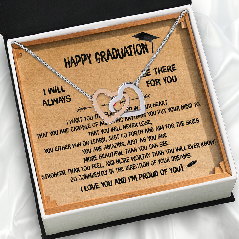 Graduation Day Personalized Message Card Necklace