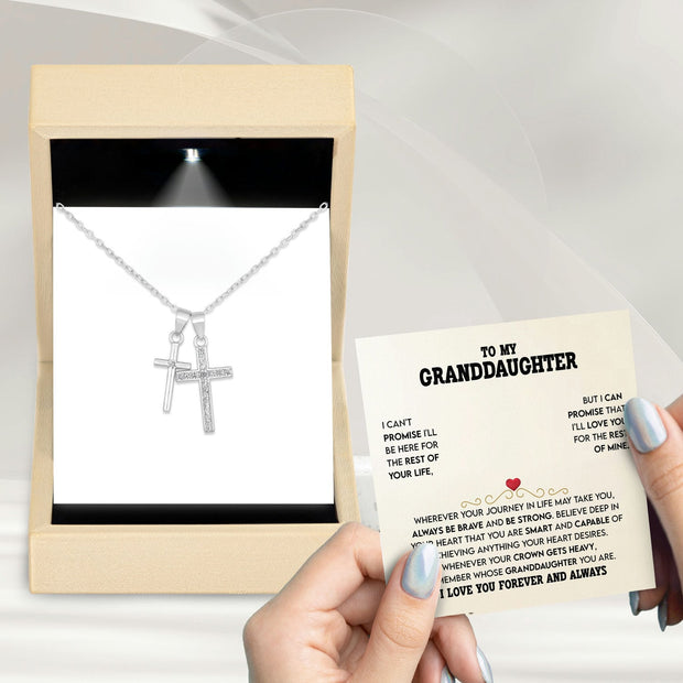 To My Granddaughter Necklace With Message Card - Achieve Anything You Desire