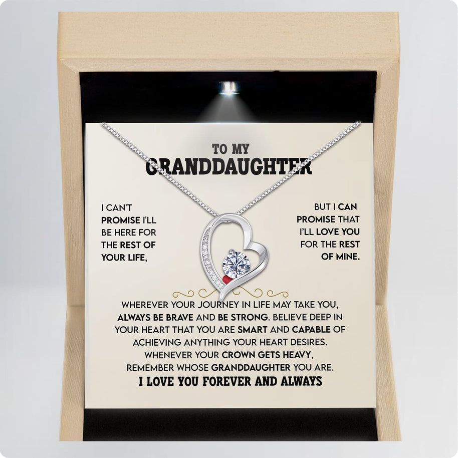 To My Granddaughter Necklace With Message Card - Achieve Anything You Desire