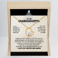 To My Granddaughter Necklace With Message Card - Achieve Anything You Desire