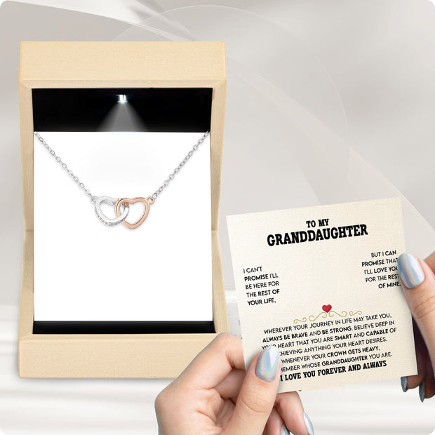 To My Granddaughter Necklace With Message Card - Achieve Anything You Desire