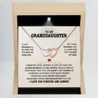 To My Granddaughter Necklace With Message Card - Achieve Anything You Desire