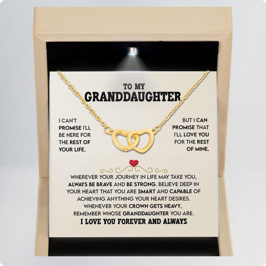 To My Granddaughter Necklace With Message Card - Achieve Anything You Desire