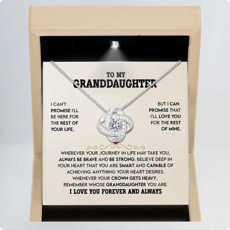 To My Granddaughter Necklace With Message Card - Achieve Anything You Desire