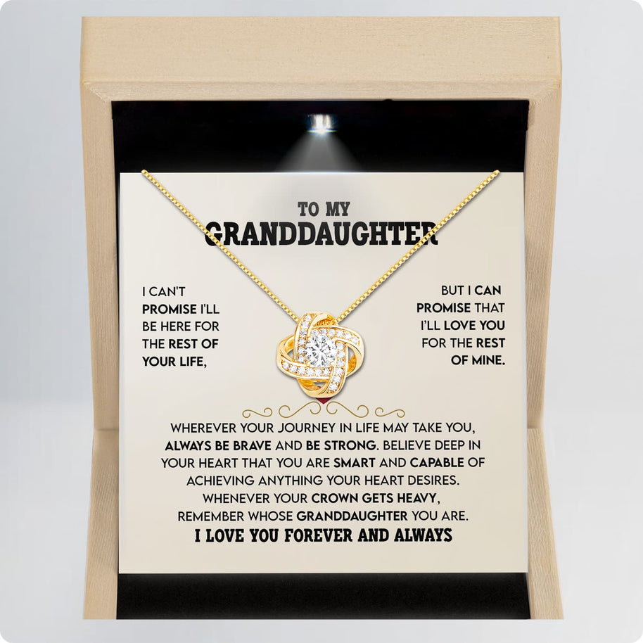 To My Granddaughter Necklace With Message Card - Achieve Anything You Desire